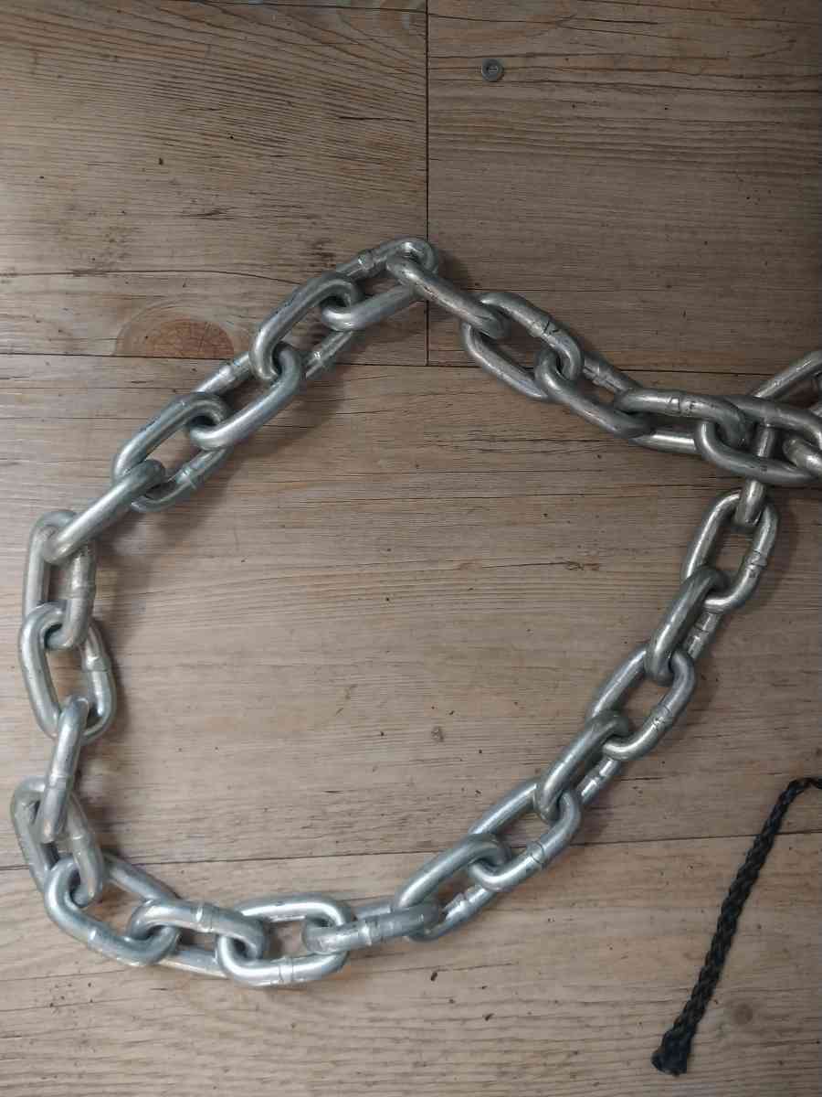 three eights thick chain  40 ft long