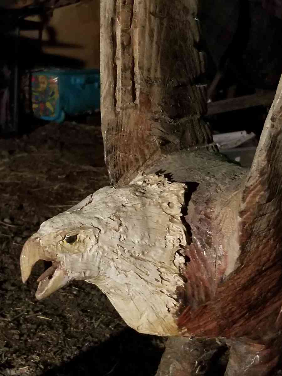 handmade wooden eagle