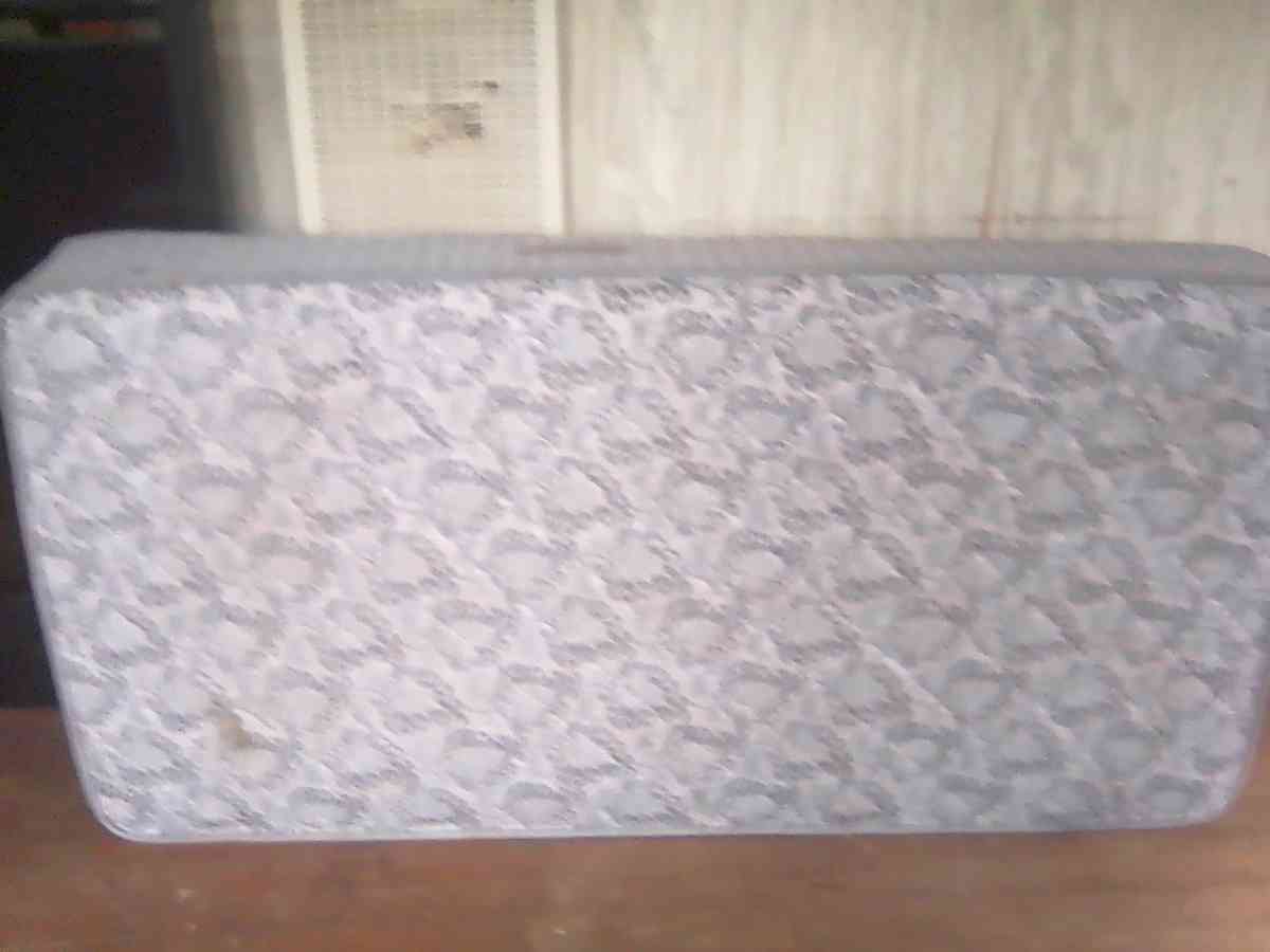 twin size bed used may be once or twice