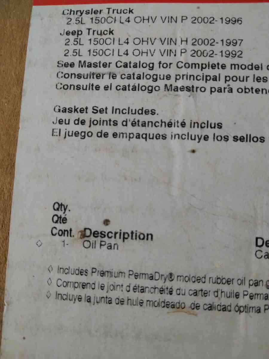 new pants gasket oem