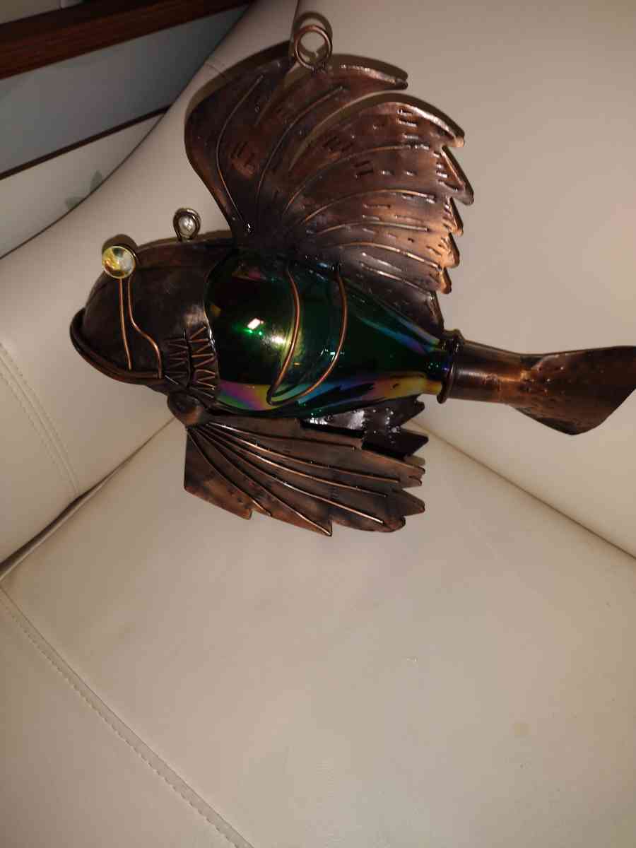 metal sculpture of a Lion fish