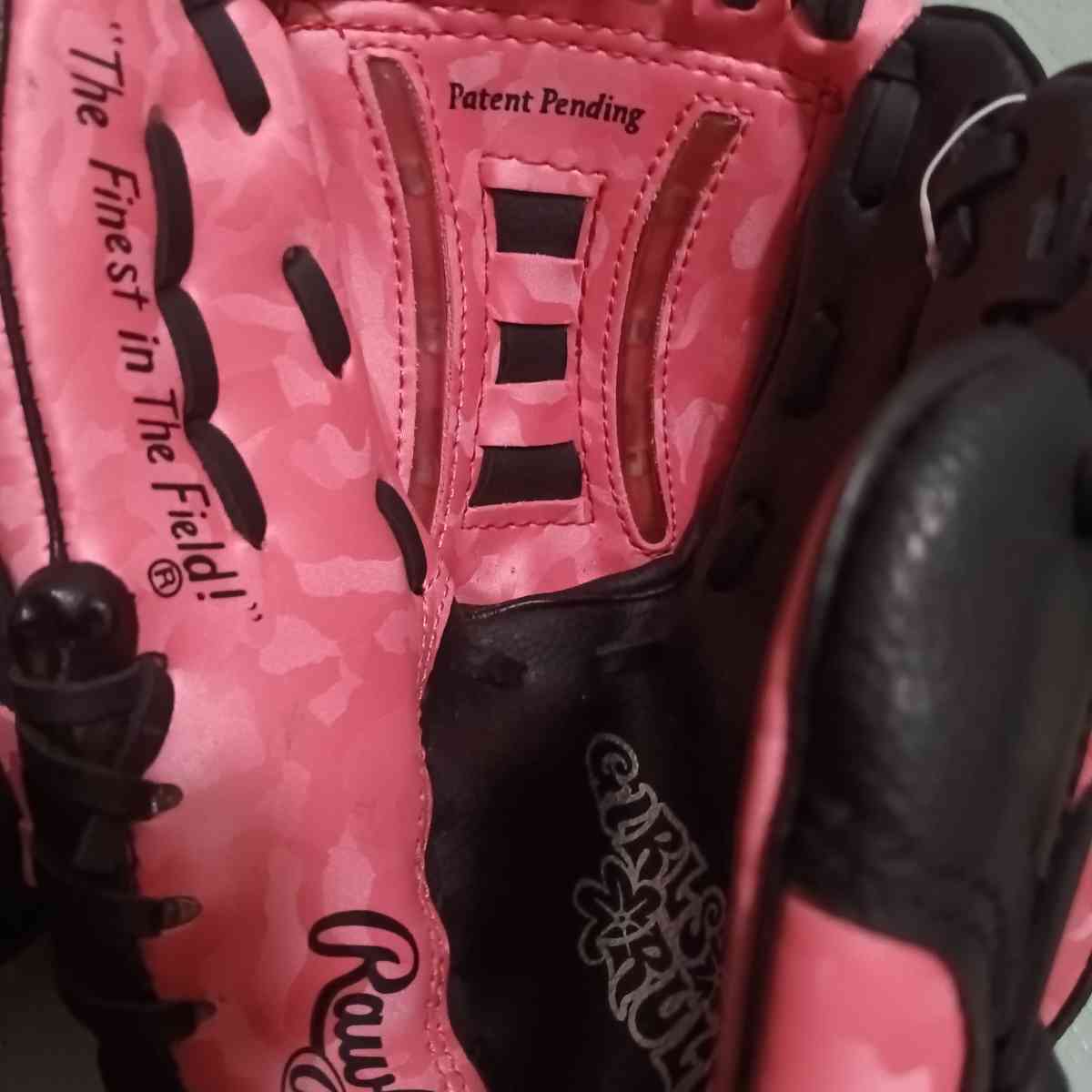 pink softball glove