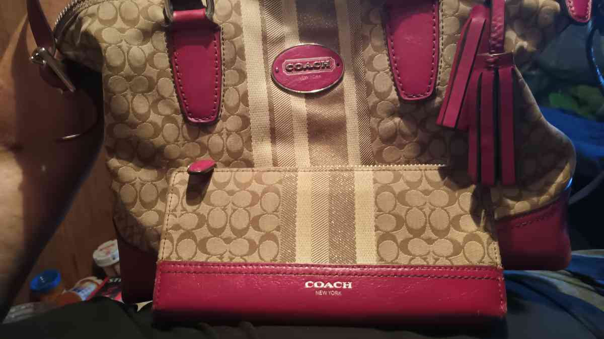 Coach purse with matching wallet