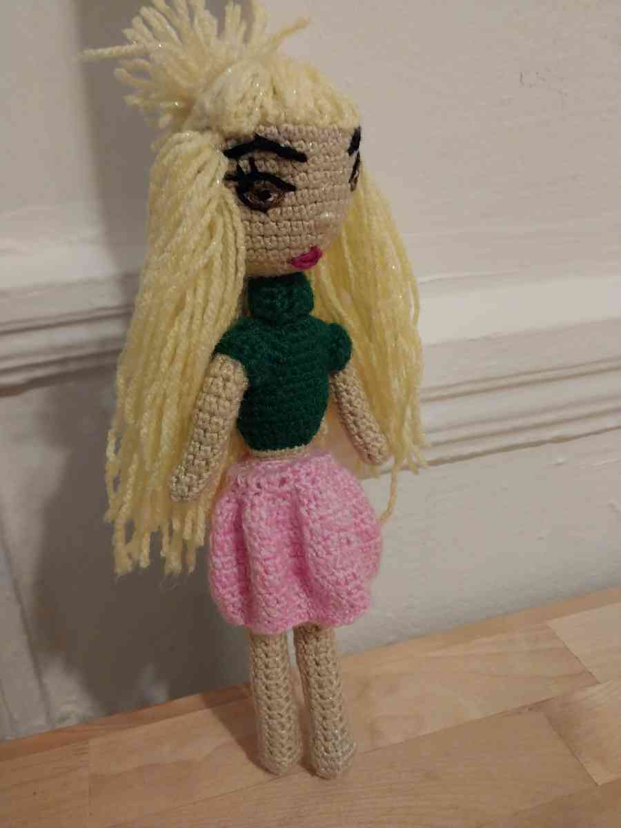 handmade knitted doll