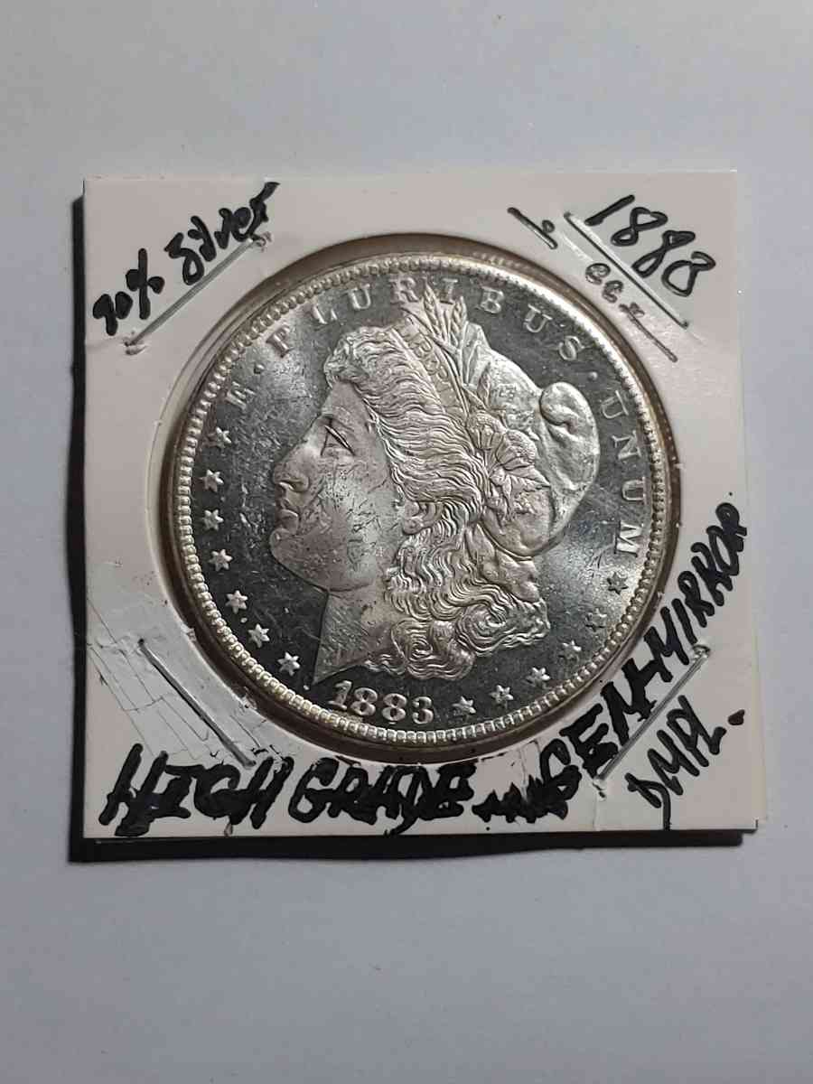 HIGH GRADE GEM DEEP MIRROR DMPL SILVER 1883 cc