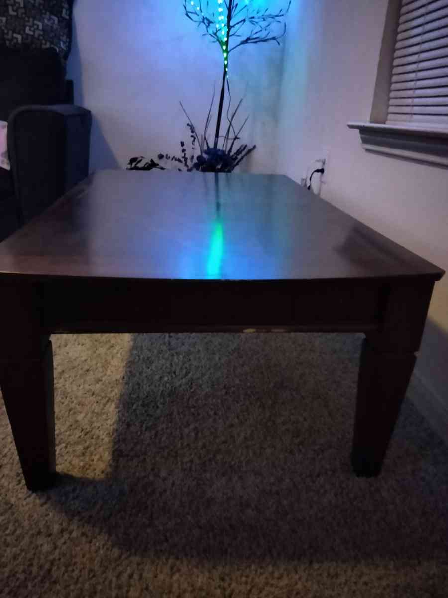 wood coffee table