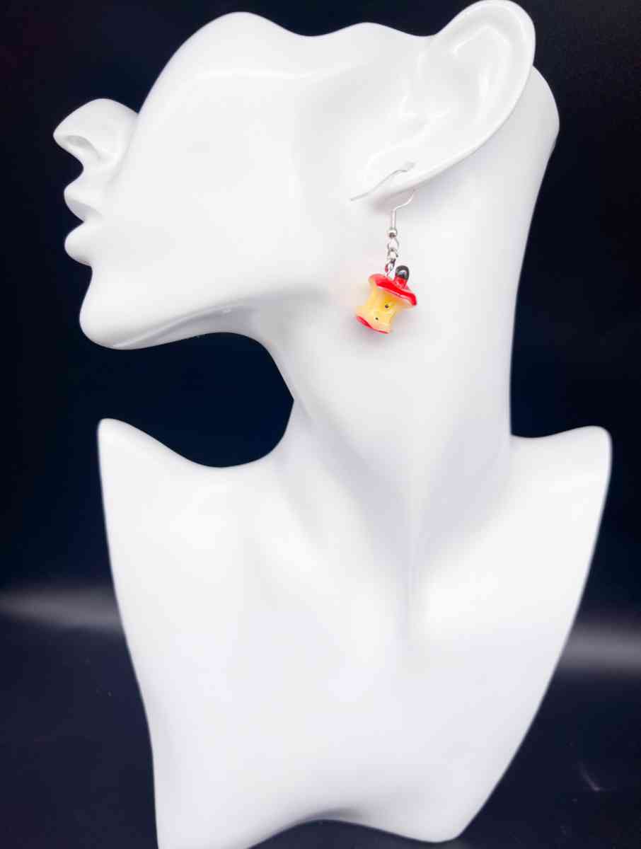 Cute Apple Core Earrings