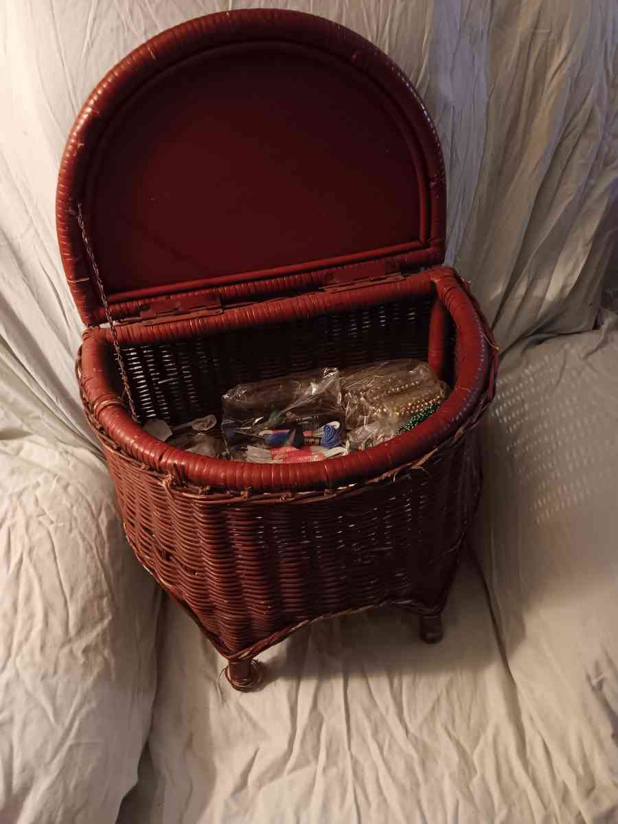 sewing basket and accessories