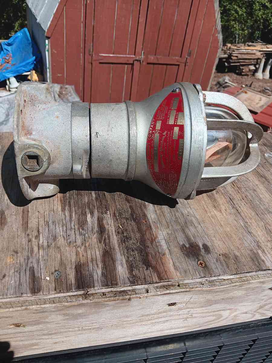 a rare electrical lighting fixture for hazardous conditions