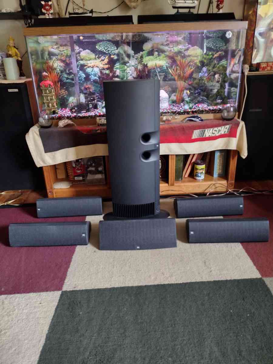 JBL subwoofer and surround sound speakers