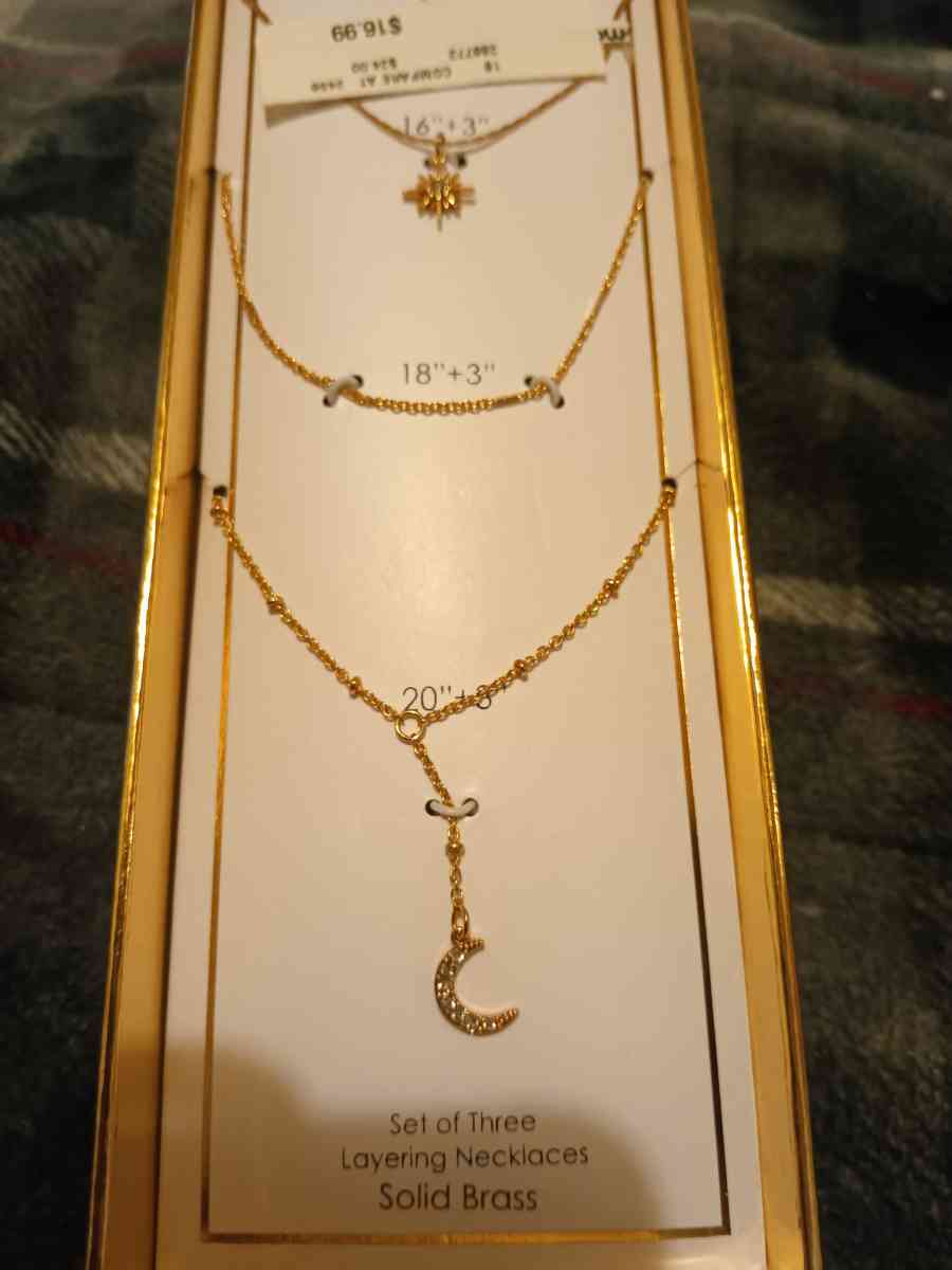 sterling silver threelayer necklace