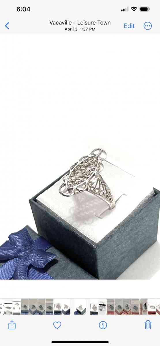 brand new solid silver fashion ring size 9