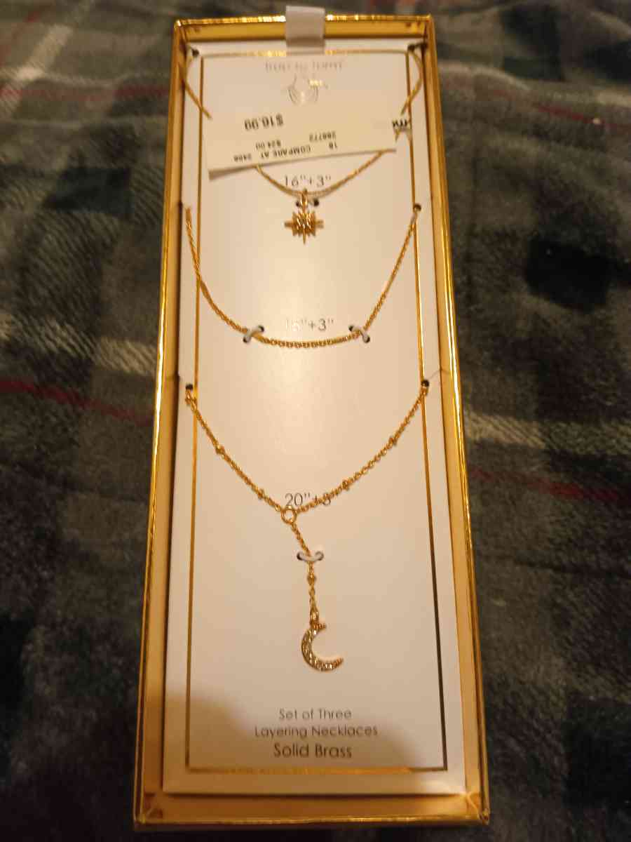 sterling silver threelayer necklace