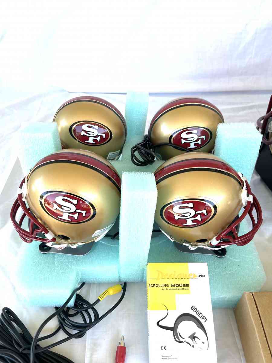 like new 49er Riddell touch down helmet PC computer