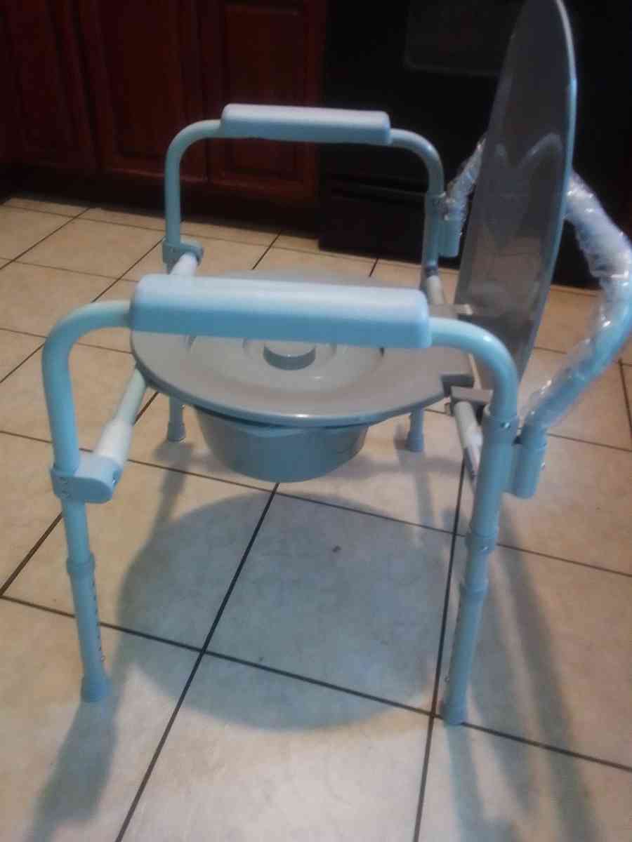 Drive portable folding Steel Commode New