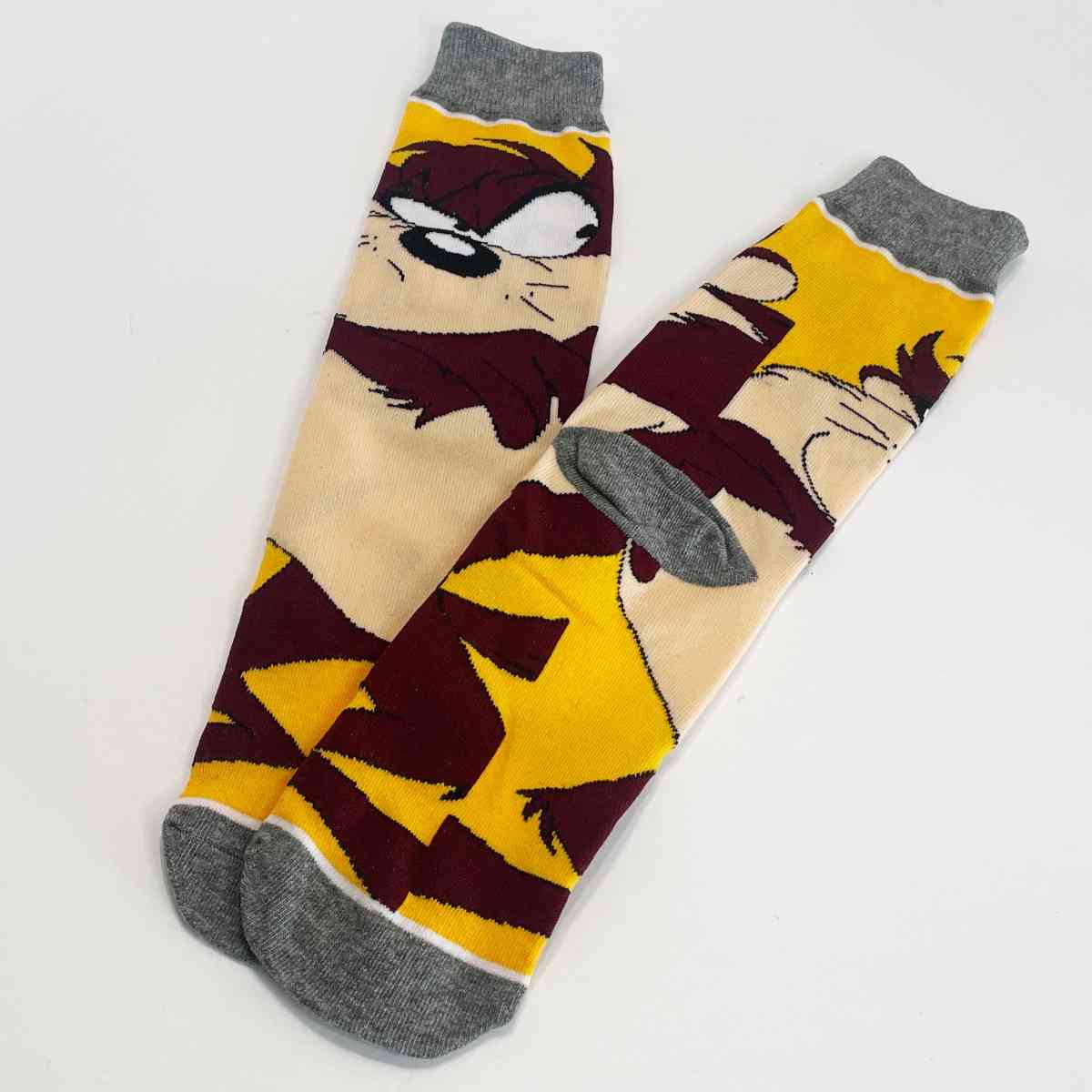 Taz Looney Toons Character Socks Sz 6 10 NEW