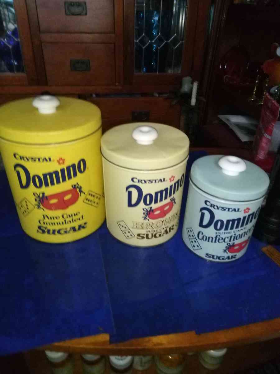 DOMINO SUGAR TIN CANNISTERS