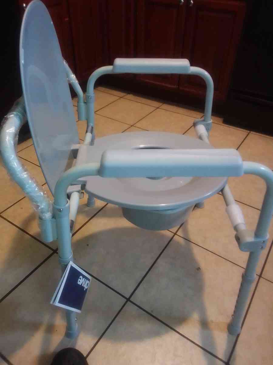 Drive portable folding Steel Commode New