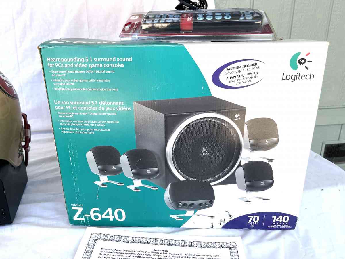 like new 49er Riddell touch down helmet PC computer