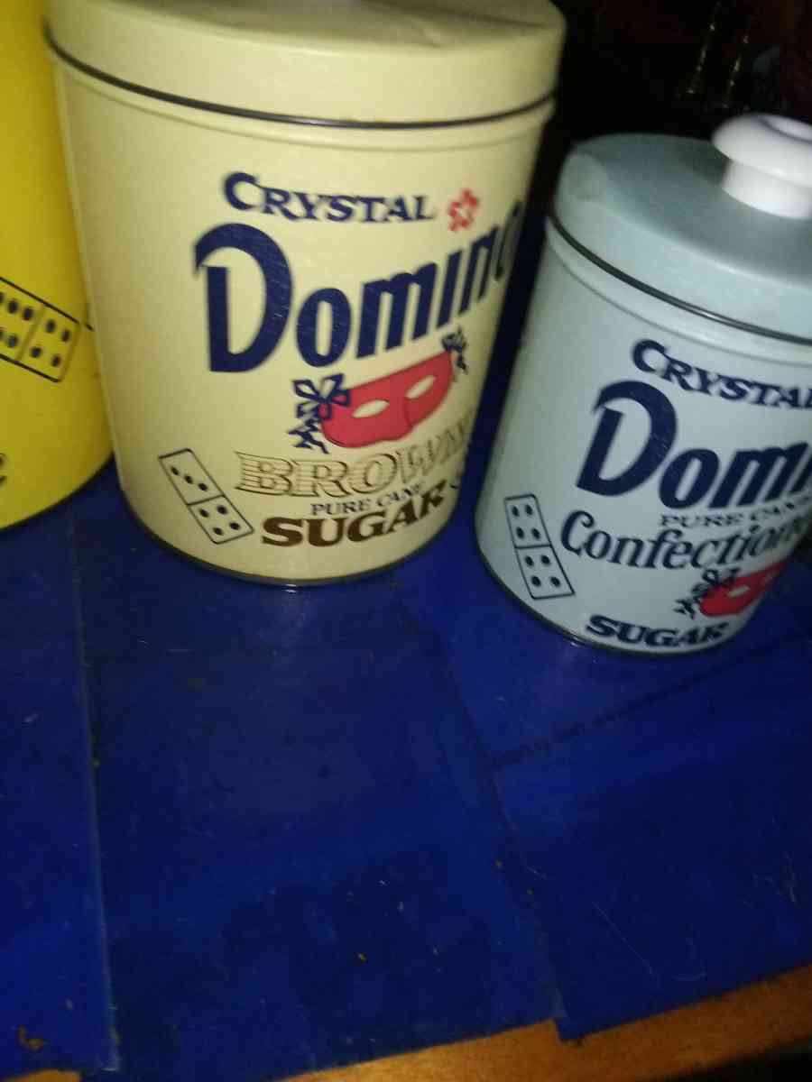 DOMINO SUGAR TIN CANNISTERS