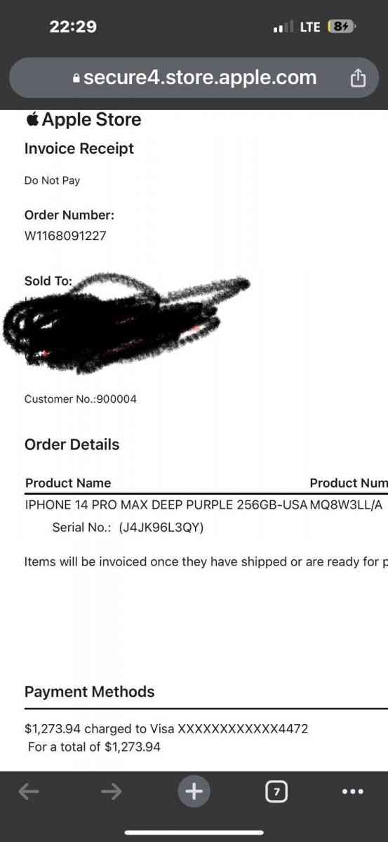 Apple iPhone 14 Pro Max  256GB  Deep Purple Unlocked