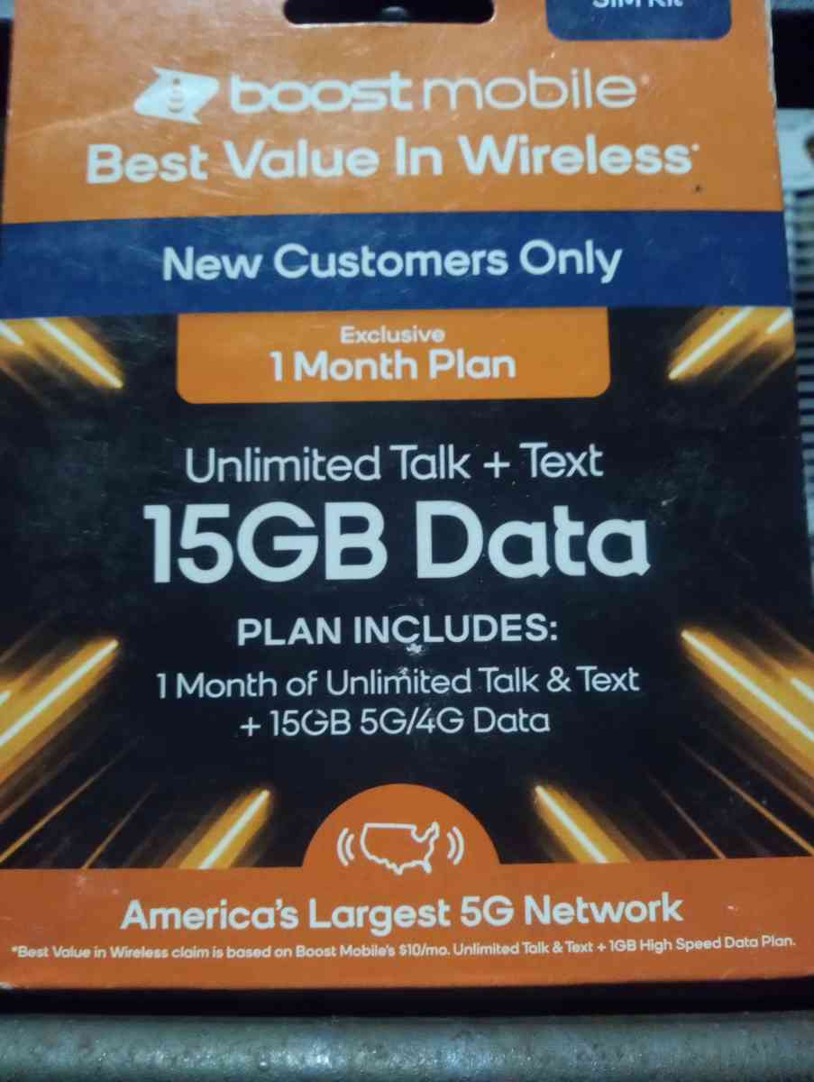 boost mobile prepaid sims cards already topped up p