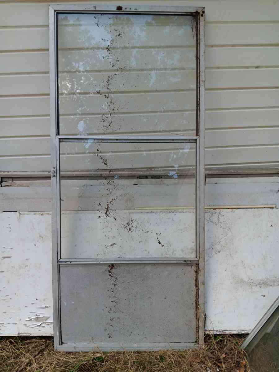 1 storm door and 2 windows
