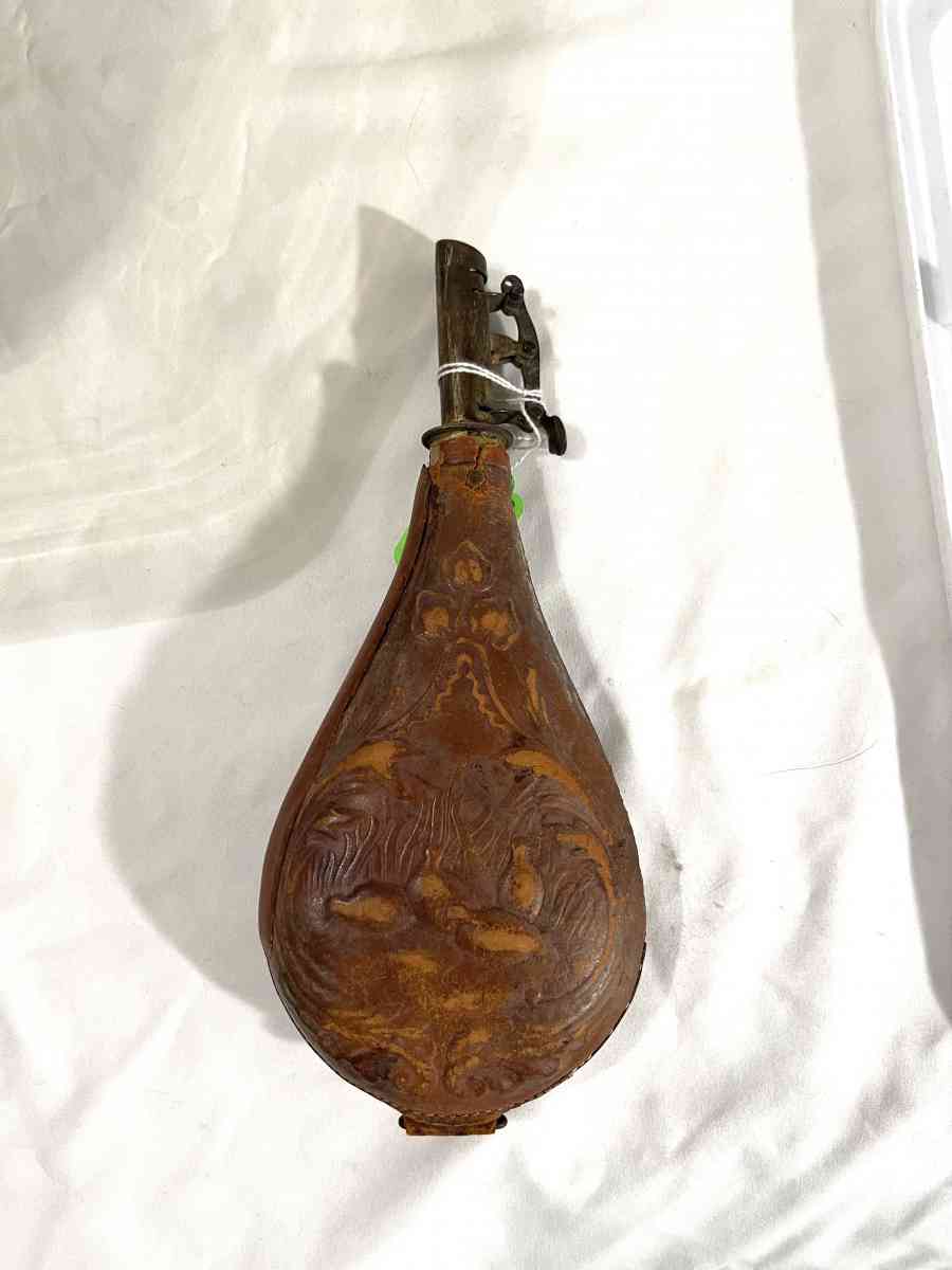antique 1840s flasks  and powder horns