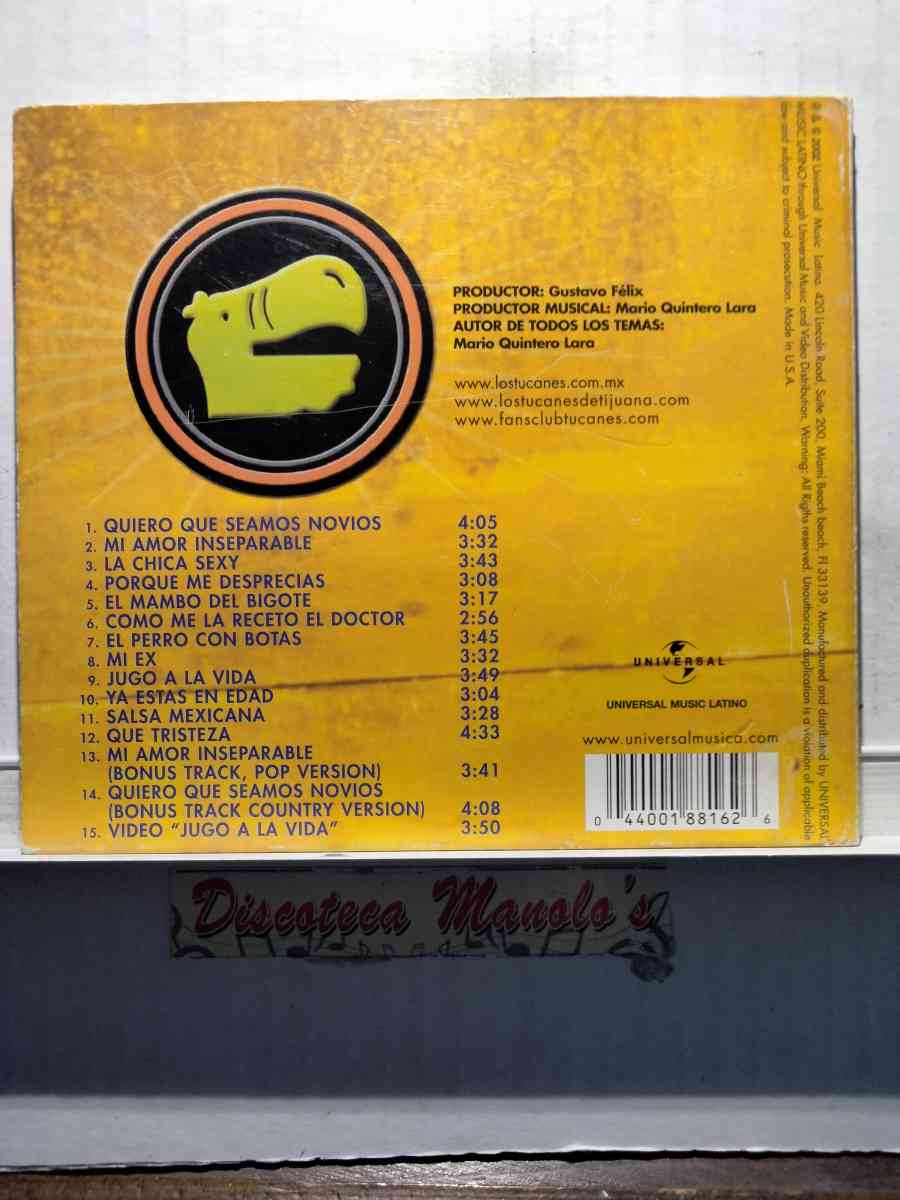 LOS TUCANES DE TIJUANA JUGO A LA VIDA CD USADO EN EXC COND