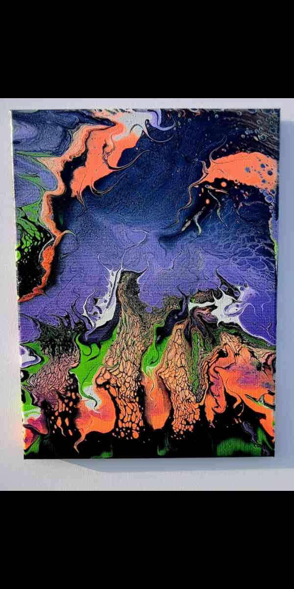 16 x 12 x 1 Acrylic Paint Pouring