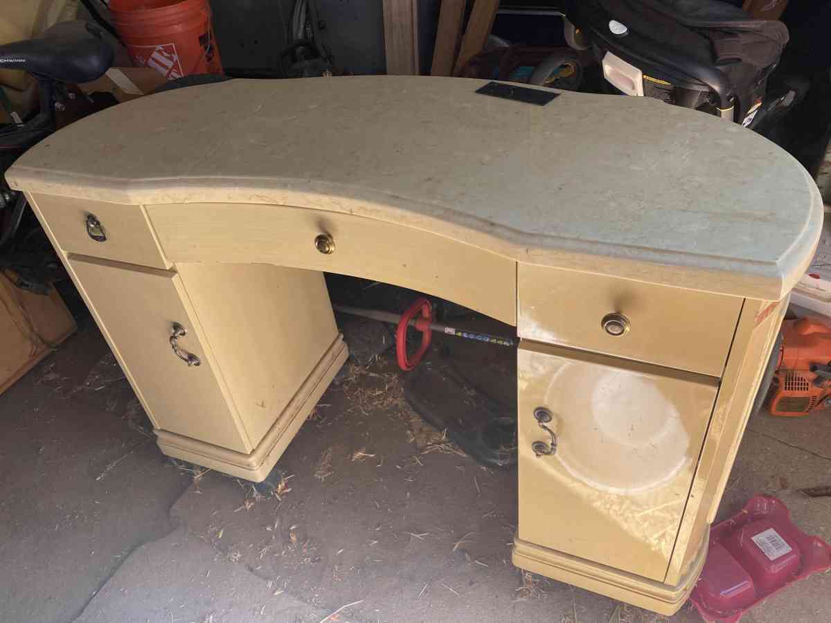 Beige Marble Desk