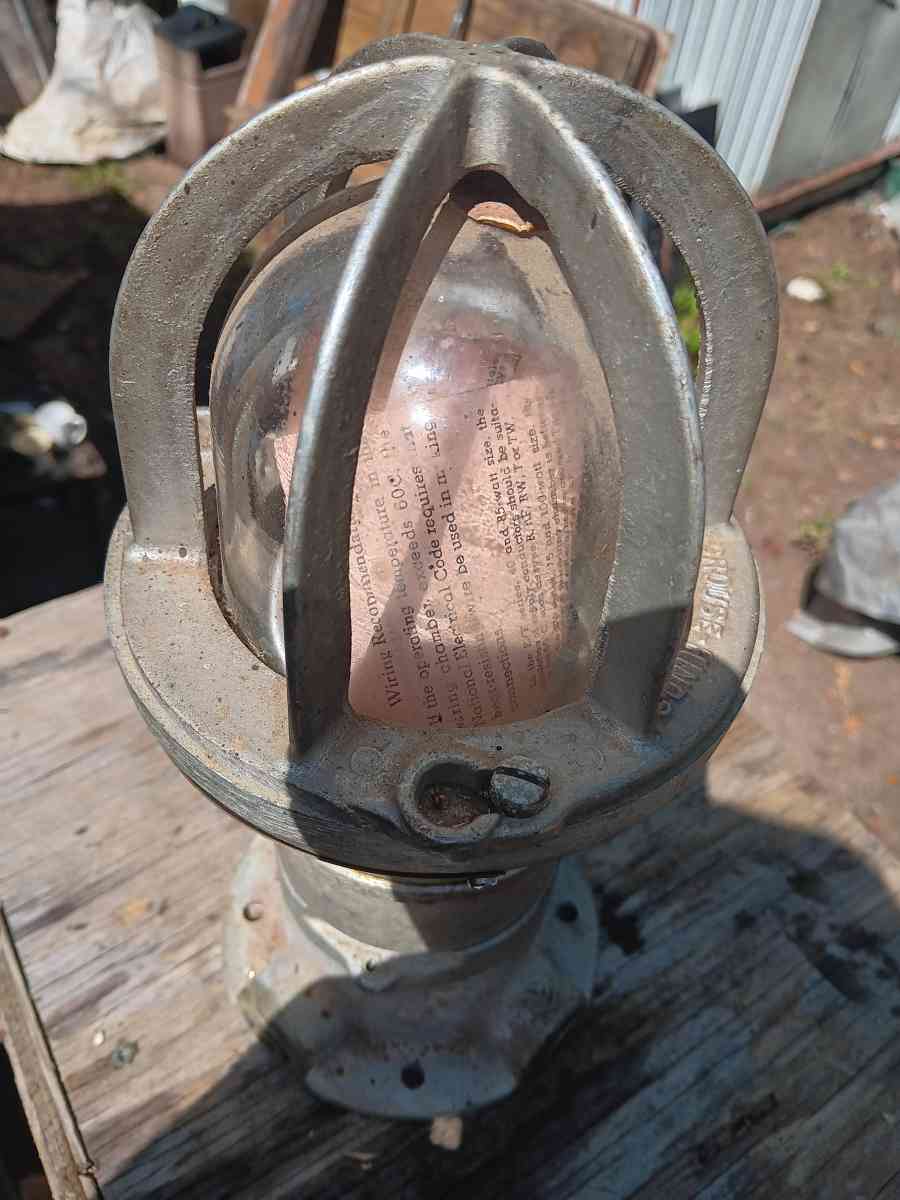 a rare electrical lighting fixture for hazardous conditions