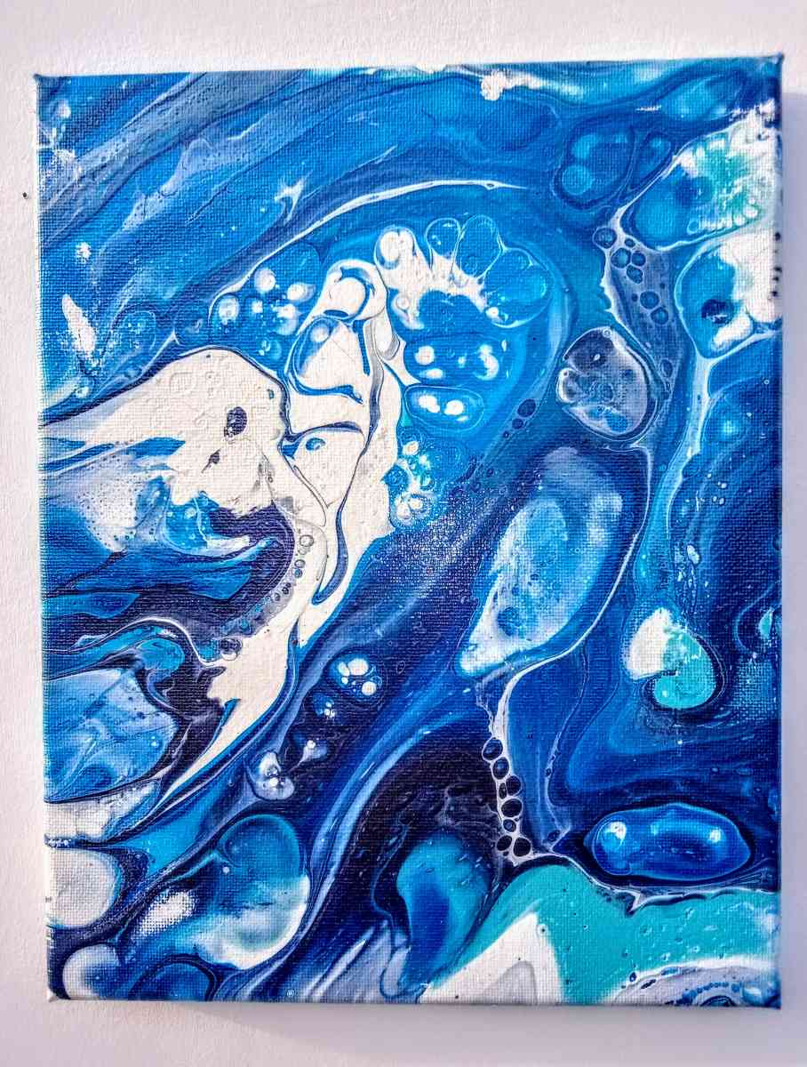 8 x 10 x 1 Acrylic Pour Painting