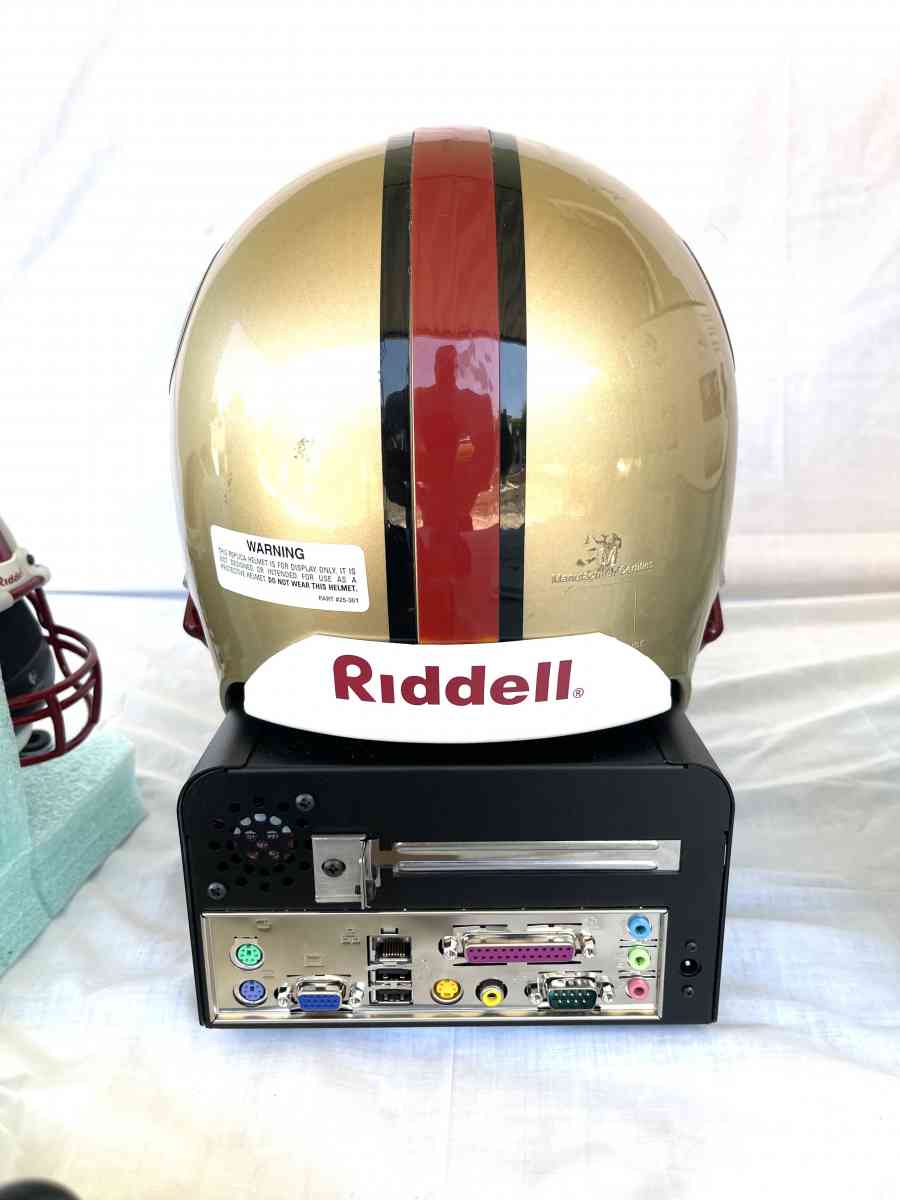 like new 49er Riddell touch down helmet PC computer