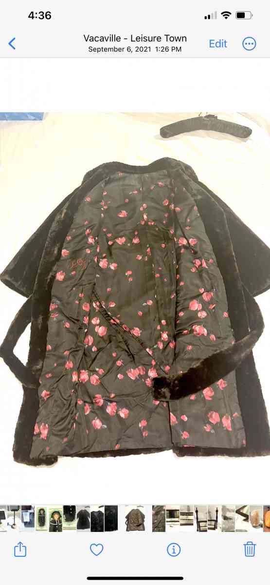 Antique vintage original fur coat