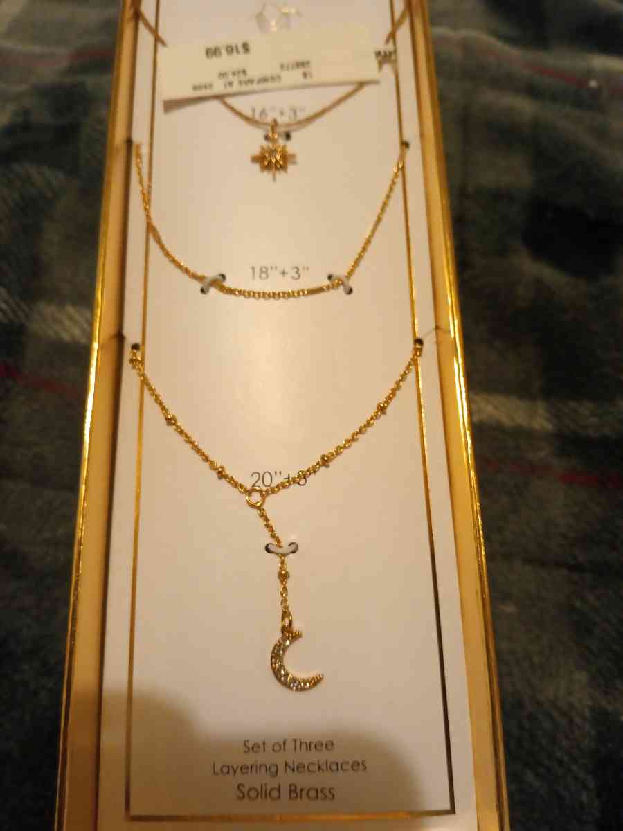 sterling silver threelayer necklace