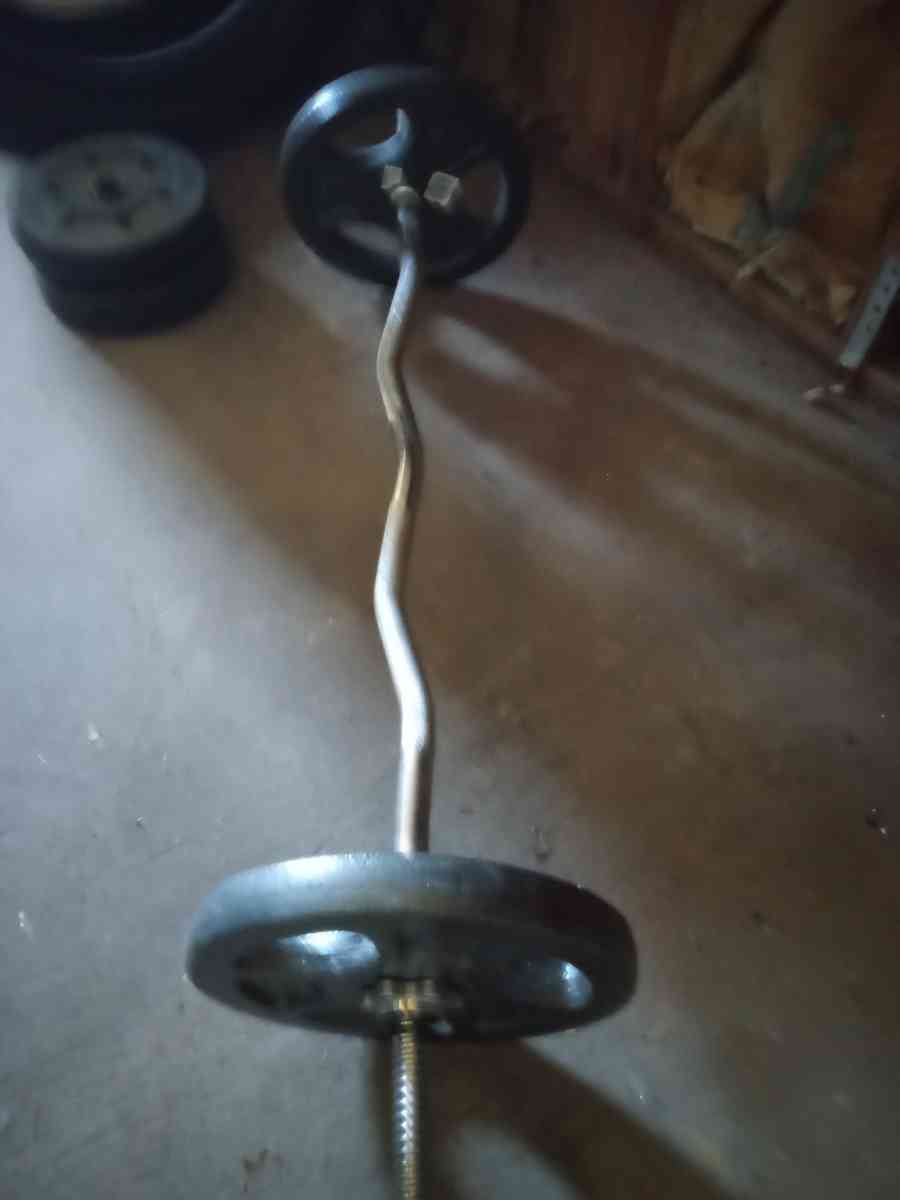 heavy bag curl bar weight bench