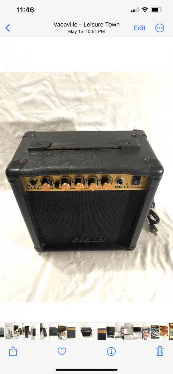 like new California brand amplifier with guitar chord