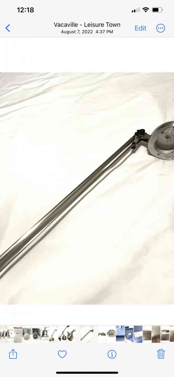 like new polished nickel finish desk top lamp