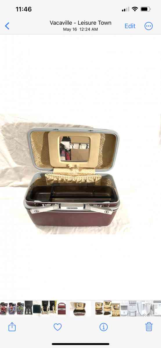 Mint  antique Samsonite make up hard case
