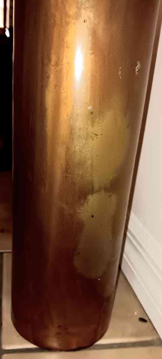 copper 2 ft tall vase decor with another 20 in of pushy will