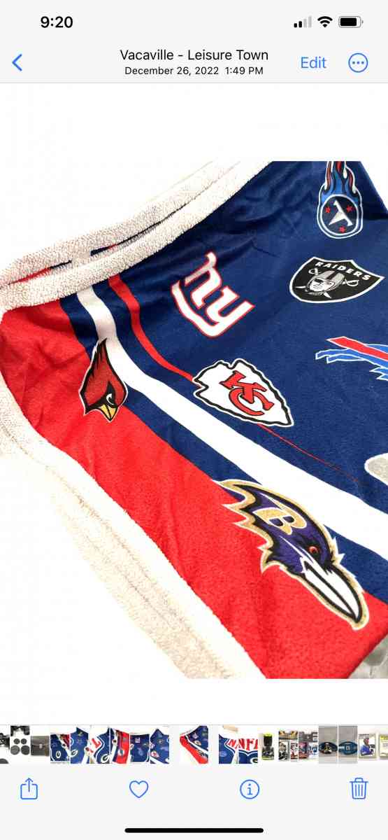 pre owned NFL team logo blanket