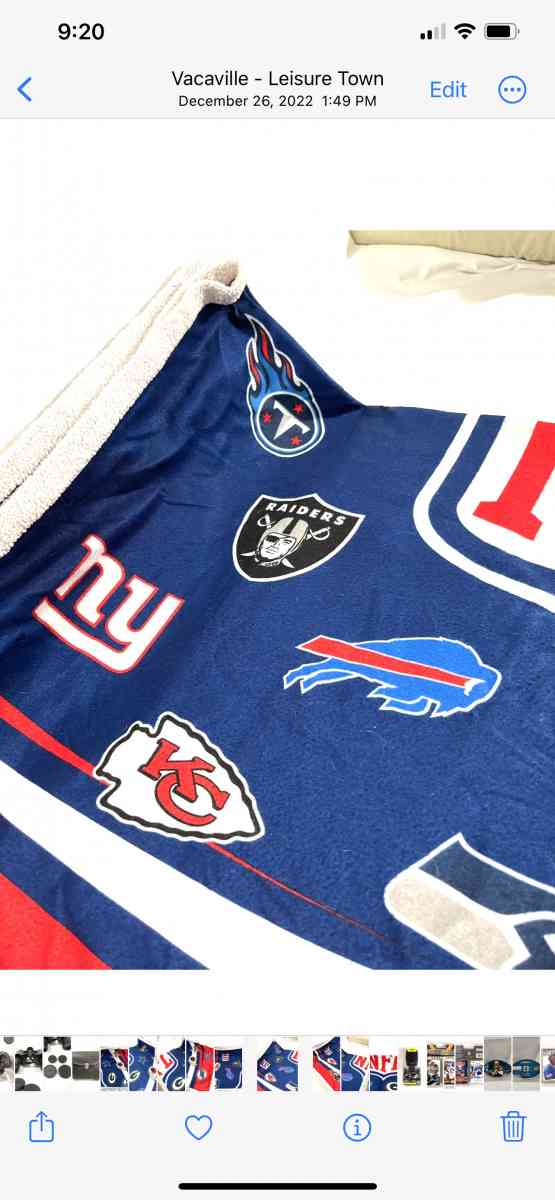 pre owned NFL team logo blanket