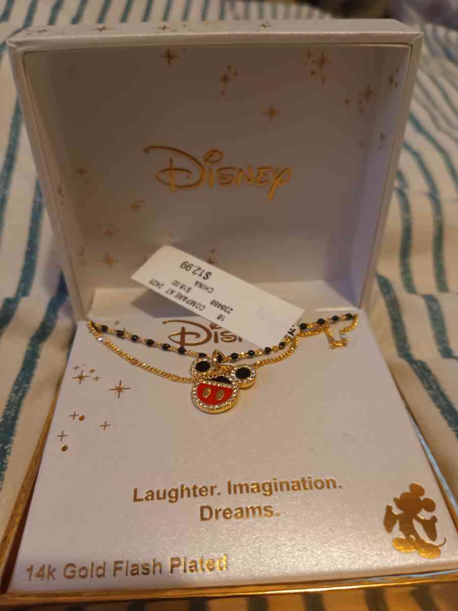 sterling silver Disney necklace with ladybug charm