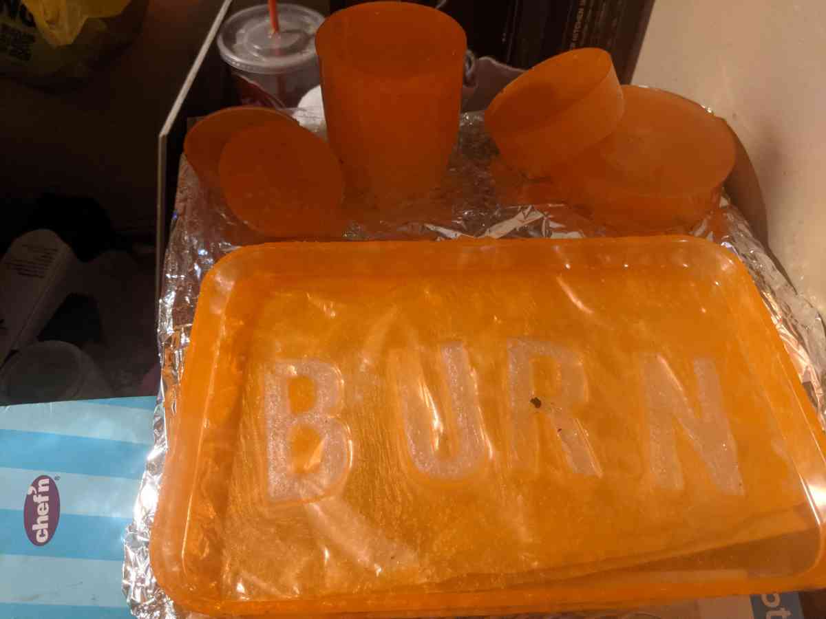 4 pc Handmade Epoxy rolling tray set