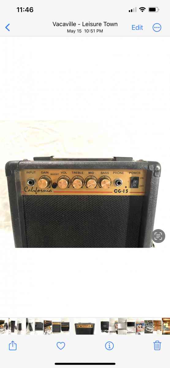 like new California brand amplifier with guitar chord