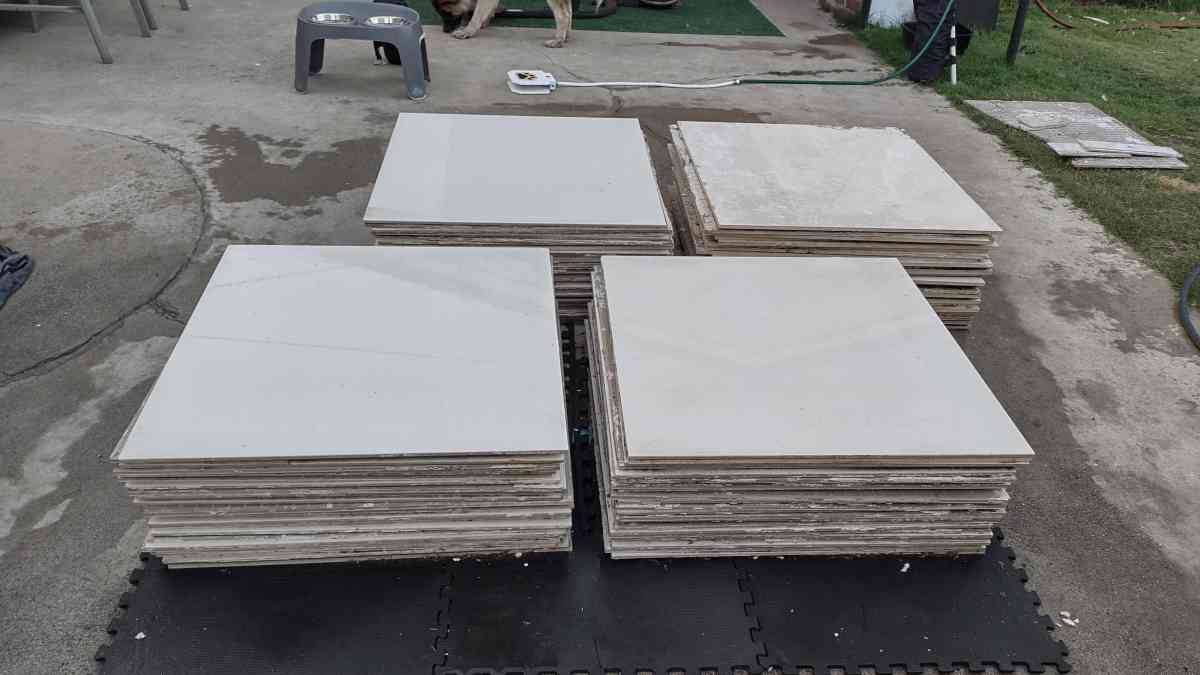 Used floor tiles