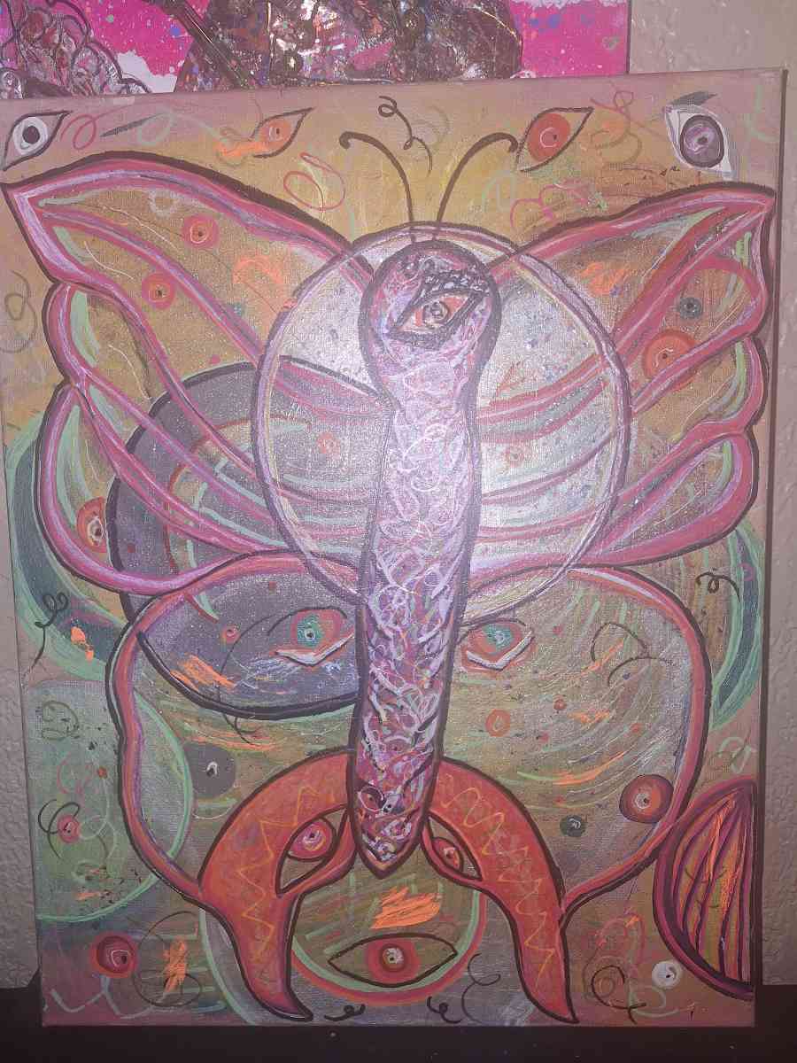 Abstract glow blacklist art canvas