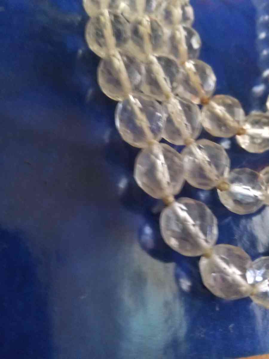 Les Bernard 3 Strand Crystal necklace