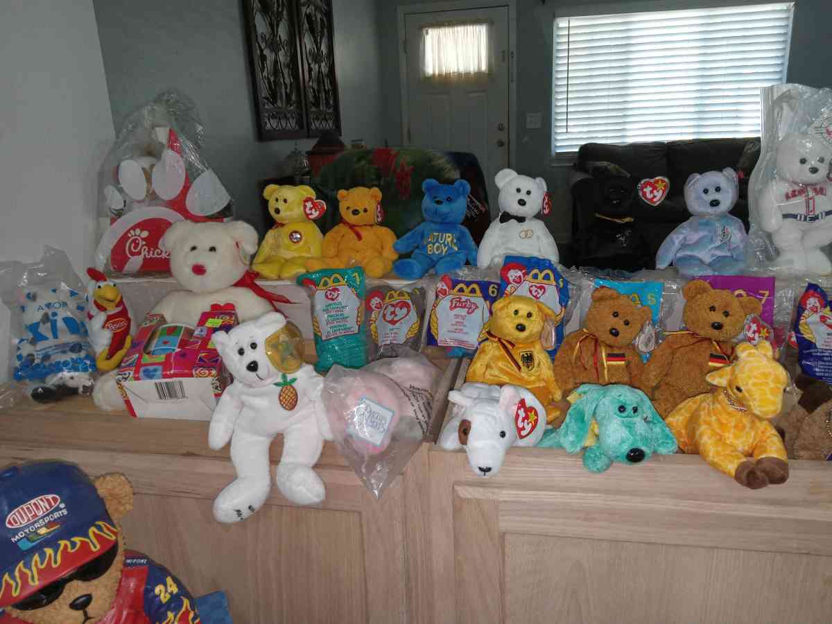 Beanie baby collection and NASCAR collection
